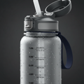 Close up of LUXLifts Water Bottle time marker and straw lid