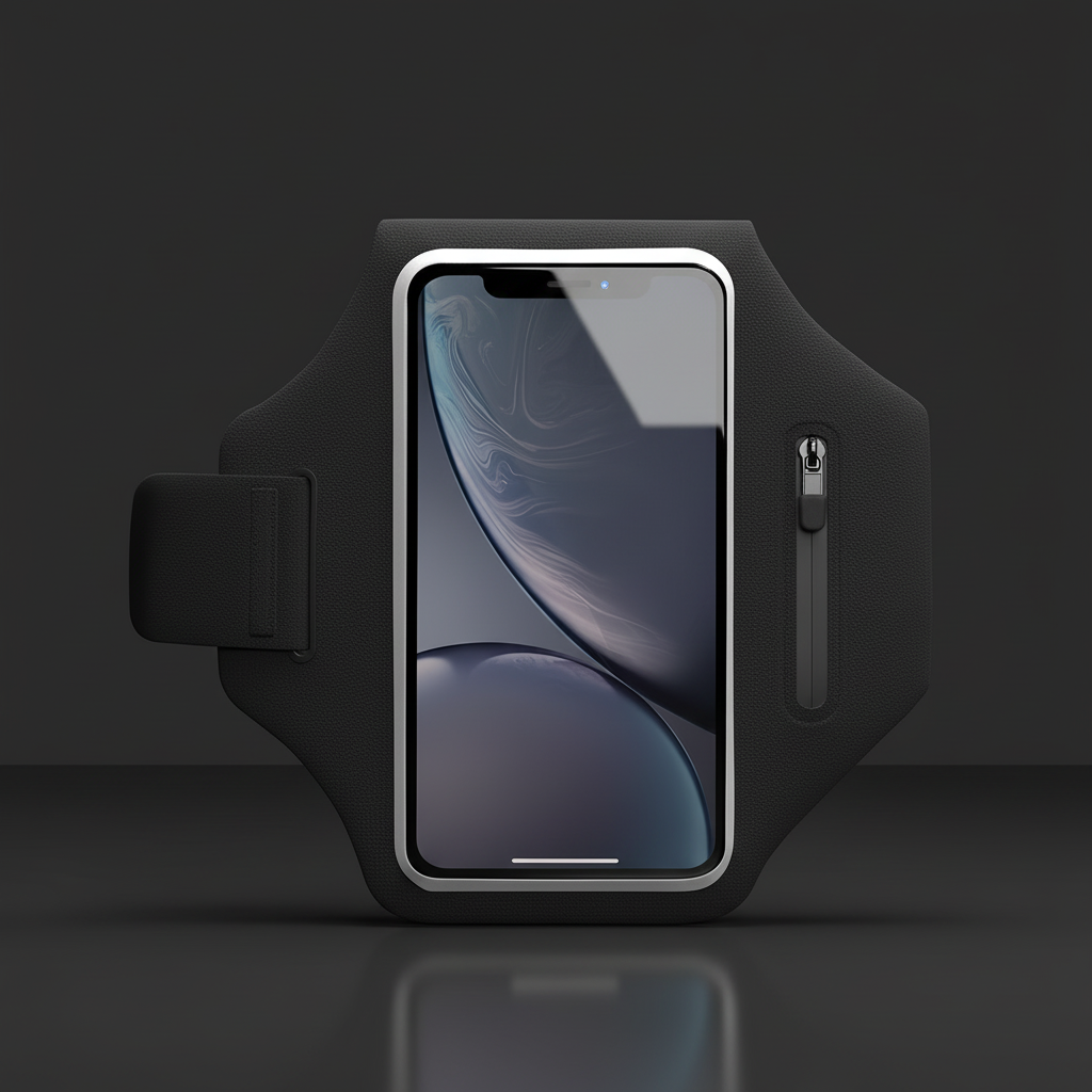 LUXLifts Running Phone Armband black on dark background