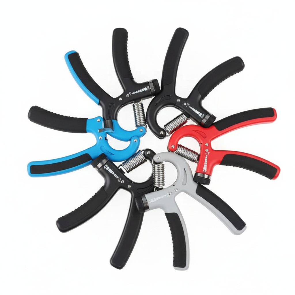 LUXLifts Pro Grip Strength Trainer in multiple colours on white background